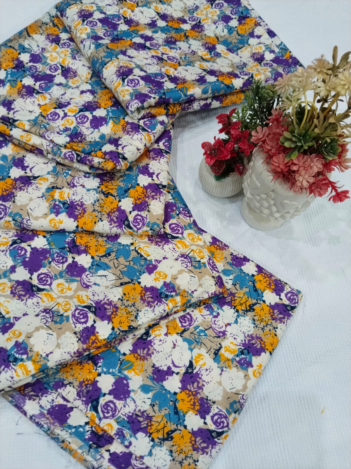 Micro Polo Cotton 2pcs Suit unstiched B-40